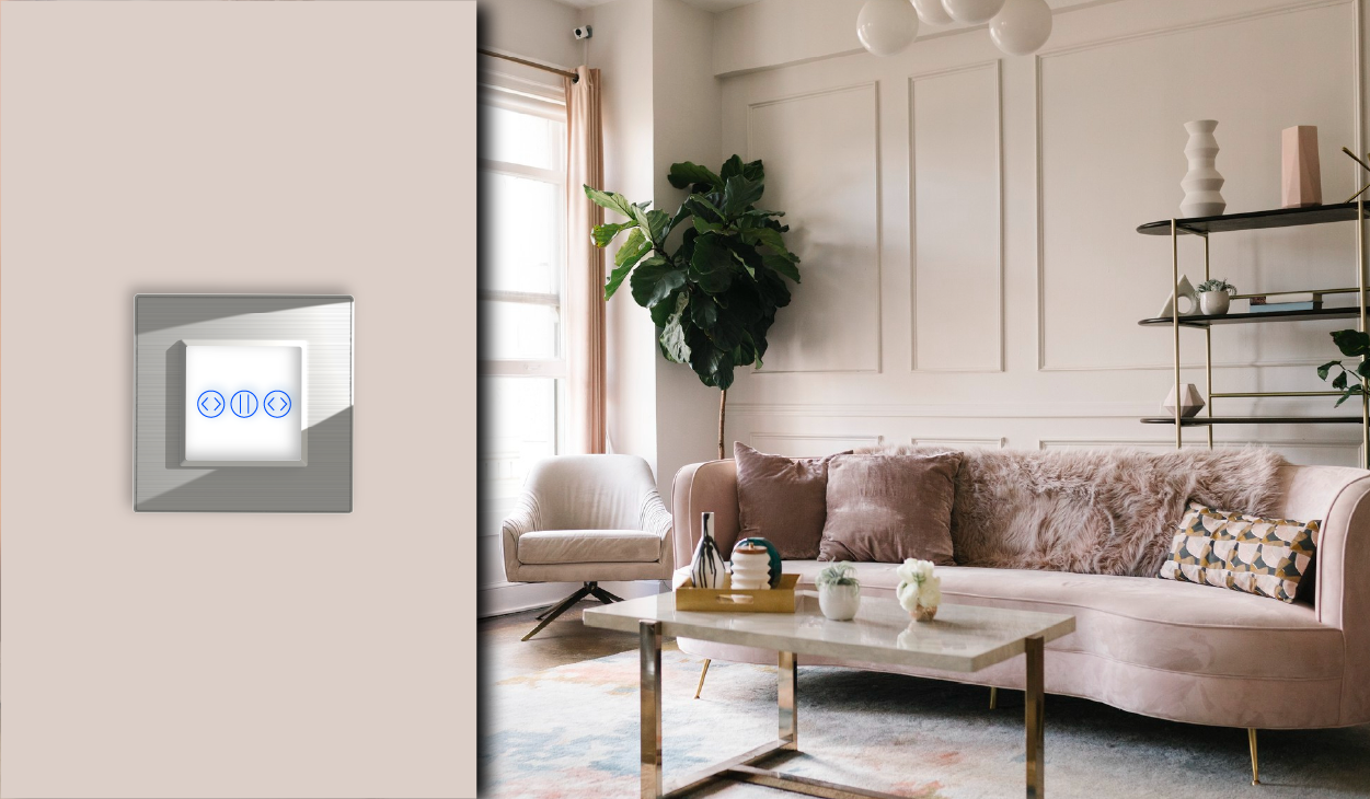 کلید کنترل پرده هوشمند در خانه هوشمند