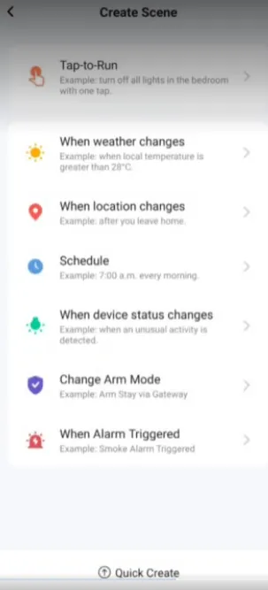 آموزش سناریونویسی با نرم‌افزار Smart Life حالت Tap to Run 2